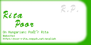 rita poor business card